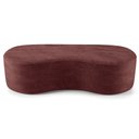 Ver imagem 4 de Kit Puff Redondo Lola e Puff Recamier Orgânico Orbit W01 Linho Bordô - Lyam Decor