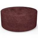 Ver imagem 3 de Kit Puff Redondo Lola e Puff Recamier Orgânico Orbit W01 Linho Bordô - Lyam Decor