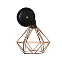 Ver imagem 1 de Arandela de Parede Estilo Retrô com Aramado Modelo Diamante na Cor Cobre - Bivolt 110v / 220v
