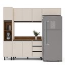 Ver imagem 3 de Armário de Cozinha Modulada Completa 4 Peças 236,8cm com Tampo 250042 Koya Politorno Móveis
