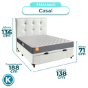 Ver imagem 3 de Kit Cama Box Bau + Cabeceira + Colchão Casal D23 - Pro - Inducol