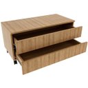Ver imagem 3 de Balcão para Gabinete de Banheiro 2 Gavetas com Rodízios Amêndoa