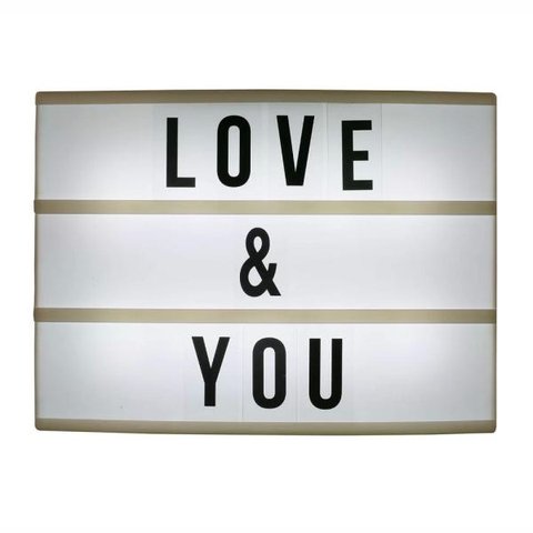 Luminária de Mesa LED ( 10 Leds) com 60 Letras 33cm x 20cm x