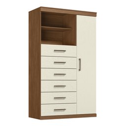 Comoda Multiuso 1 Porta 6 Gavetas Maraba Santos Andira - 2