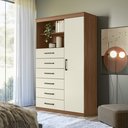 Ver imagem 1 de Comoda Multiuso 1 Porta 6 Gavetas Maraba Santos Andira