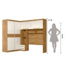 Ver imagem 3 de Guarda Roupa Modulado Casal 6 Portas 5 Gavetas 4 Nichos Freijó / Off White Florença - Moval