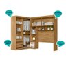 Guarda Roupa Modulado Casal 6 Portas 5 Gavetas 4 Nichos Freijó / Off White Florença - Moval - 4