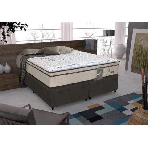 Conjunto Cama Box Gazin Casal de Molas Country King - Queen