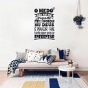 Ver imagem 3 de Adesivo de Parede Frase o Medo Não Vai Me Impedir de Tentar Motivacional Parede Decorativo
