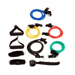 Kit Elasticos Fitness Funcional Tubing Treino Extensores - 3