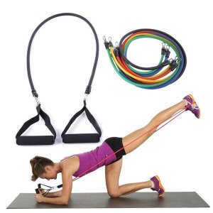 Kit Elasticos Fitness Funcional Tubing Treino Extensores