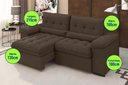 Ver imagem 2 de Sofá Alion 2,15m Retrátil e Reclinável Suede Marrom - Xflex Sofás