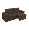 Sofá Alion 2,15m Retrátil/reclinável Suede Marrom - Xflex Sofás - 4