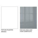 Ver imagem 5 de Ilha de Cozinha com Bancada e Balcão 120 Cm Branco/cinza Lux Madesa Branco/cinza