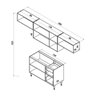 Cozinha Completa Vitoria 4 Peças CV009 Avela Onix Hecol - 4