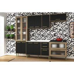 Cozinha Completa Vitoria 5 Peças CV006 Avela Onix Hecol - 5 Cozinha Completa Vitoria 5 Peças CV006 Avela Onix Hecol - 5
