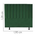 Ver imagem 3 de Cabeceira Estofada King 195cm Cora Suede Verde - D a Decor