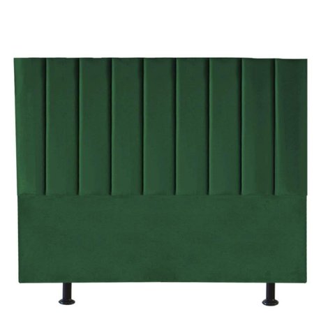Cabeceira Estofada King 195cm Cora Suede Verde - D a Decor