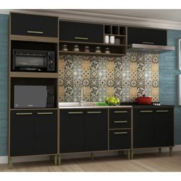 Cozinha Completa Vitoria 5 Peças CV003 Avela Onix Hecol - 1