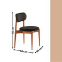 Ver imagem 4 de Conjunto Sala de Jantar Mesa Hope Tampo 120cm Redondo Laminado e 4 Cadeiras Hope Soft Marrom/Preto/I