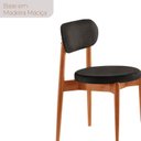 Ver imagem 6 de Conjunto Sala de Jantar Mesa Hope Tampo 120cm Redondo Laminado e 4 Cadeiras Hope Soft Marrom/Preto/I