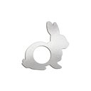 Ver imagem 1 de Porta Guardanapo Coelho Kit 4 Peças 8cmx8cm - Cria Arte Laser Prata