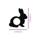 Ver imagem 2 de Porta Guardanapo Coelho Kit 4 Peças 8cmx8cm - Cria Arte Laser Prata