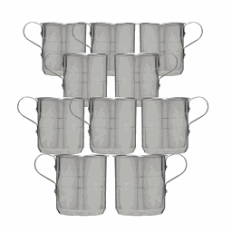 KIT COM 100 CANECAS DE ALUMÍNIO 350 ML Nutri-Family KIT-100-CA2 - 1