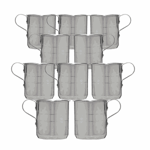 KIT COM 100 CANECAS DE ALUMÍNIO 350 ML Nutri-Family KIT-100-CA2