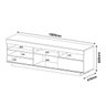 Rack para Sala Treviso Canela Off White Flex Artely - 4