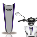 Ver imagem 1 de Adesivo Faixa Gravata Tanque Moto Cg 160 150 Titan Fan Cobra Motoparts 160 Azul Cinza