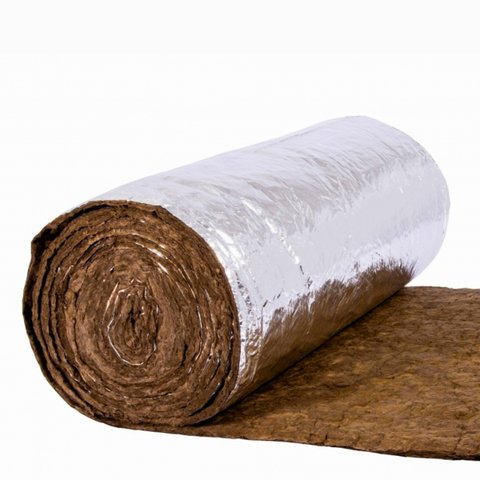 Manta Lã de Rocha Aluminizado Dens. 32 X 25mm C/ 12m2 - Rockfibras