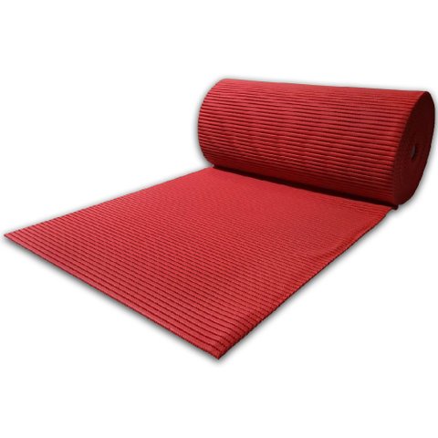 Tapete Passadeira Emborrachada Pvc Antiderrapante 0,65x4,00m Duna Vermelho