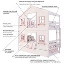 Ver imagem 5 de Treliche Infantil Casinha Dos Sonhos com Fechamento Inferior em Madeira Maciça Branco/Rosa