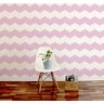 Papel de Parede Adesivo Chevron Suspiro Rosa - 1