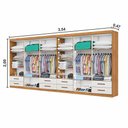 Ver imagem 5 de Closet Casal Duplo Lu 12 Portas 8 Gavetas