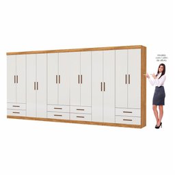 Closet Casal Duplo Lu 12 Portas 8 Gavetas - 4