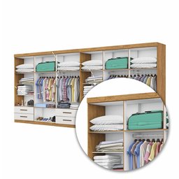 Closet Casal Duplo Lu 12 Portas 8 Gavetas - 6