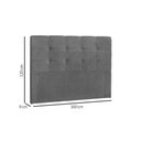 Ver imagem 2 de Painel de Cama Box Estofada Queen Clean Plus Suede Marrom Chocolate - Simbal