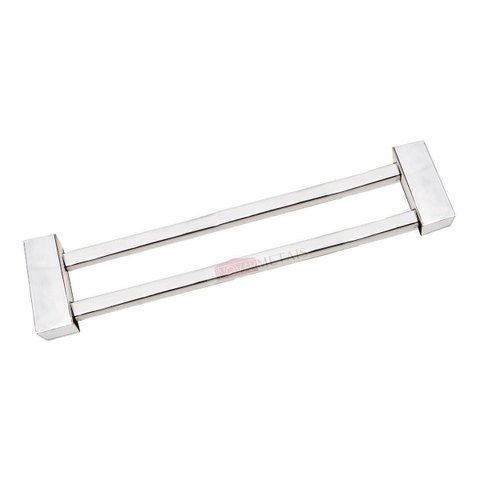 Porta Toalhas de Parede Duplo 60 Cms Quadrado Inox - Ilhéus