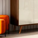 Ver imagem 3 de Balcão Buffet Retrô Delta Malbec com Off-White