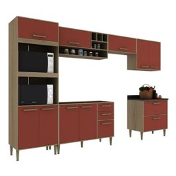 Cozinha Completa Vitoria 6 Peças CV001 Avela Rubi Hecol - 2 Cozinha Completa Vitoria 6 Peças CV001 Avela Rubi Hecol - 2