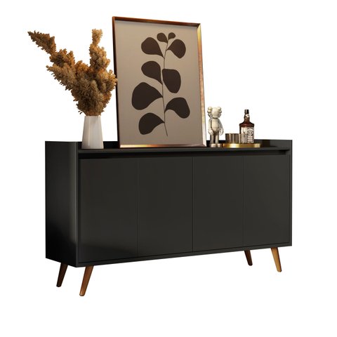 Balcão Buffet Retrô Delta Preto