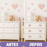 Puxador de Gaveta Decorativo em Formato de Coração, Rosa, Kit com 2 Peças:rosa - 4