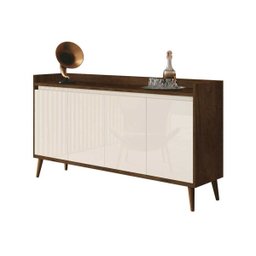 Buffet Aparador Retrô Clássico Malbec com Off-White - 2