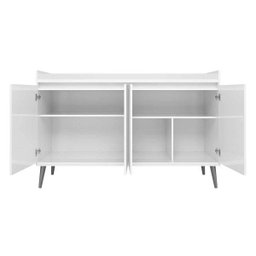 Buffet Aparador Retrô Clássico Malbec com Off-White - 5