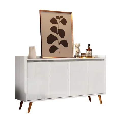 Balcão Buffet Retrô Delta Branco Gloss