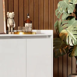 Balcão Buffet Retrô Delta Branco Gloss - 3