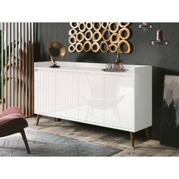 Buffet Aparador Retrô Delux Branco Gloss - 2