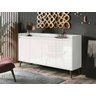 Buffet Aparador Retrô Delux Branco Gloss - 2